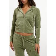 Picture of JUICY COUTURE WOMEN'S SWEATSHIRT MADISON HOODIE CLASSIC VELOUR OIL GREEN 4