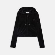 Picture of JUICY COUTURE WOMEN'S SWEATSHIRT MADISON HOODIE CLASSIC VELOUR BLACK 1