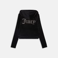 Picture of JUICY COUTURE WOMEN'S SWEATSHIRT MADISON HOODIE CLASSIC VELOUR BLACK 2