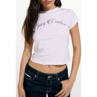 Picture of JUICY COUTURE WOMEN'S TOP JUICY SCRIPT BABY T-SHIRT WHITE 4