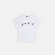 Picture of JUICY COUTURE WOMEN'S TOP JUICY SCRIPT BABY T-SHIRT WHITE 1