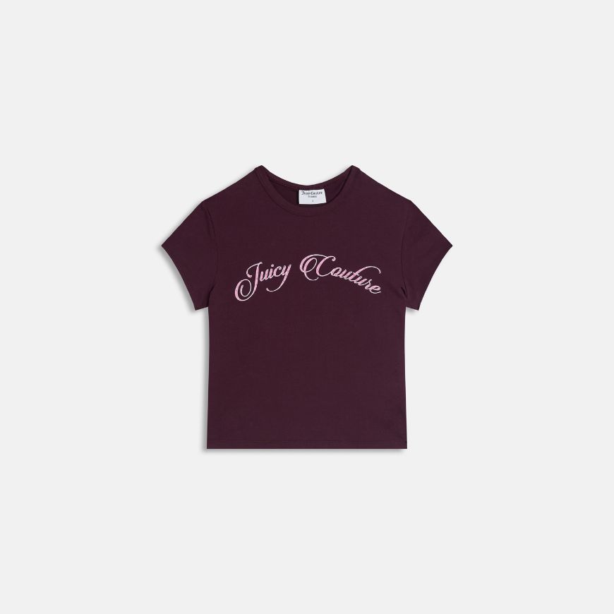 Picture of JUICY COUTURE WOMEN'S TOP JUICY SCRIPT BABY T-SHIRT WINETASTING