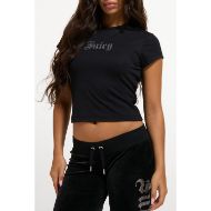 Picture of JUICY COUTURE WOMEN'S TOP OLD GOTHIC JUICY BABY T-SHIRT BLACK 4