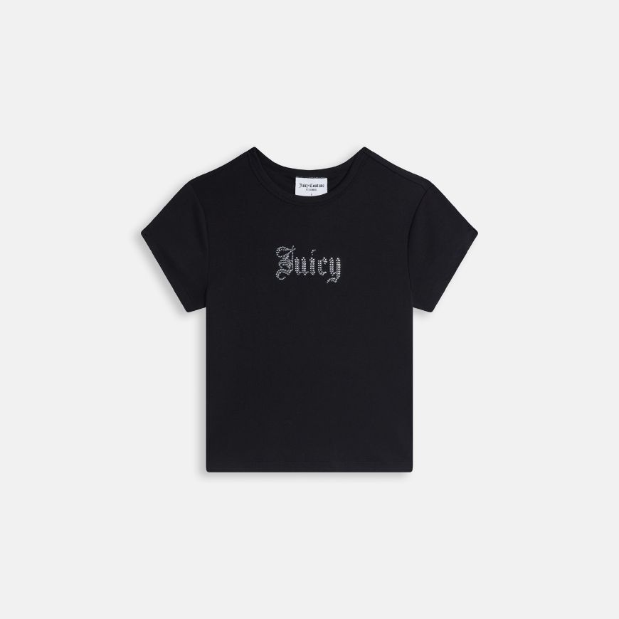 Picture of JUICY COUTURE WOMEN'S TOP OLD GOTHIC JUICY BABY T-SHIRT BLACK