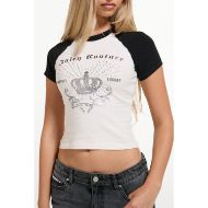 Picture of JUICY COUTURE WOMEN'S TOP REGAL REBELLE RAGLAN T-SHIRT MARSHMALLOW 4