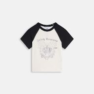 Picture of JUICY COUTURE WOMEN'S TOP REGAL REBELLE RAGLAN T-SHIRT MARSHMALLOW 1