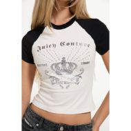 Picture of JUICY COUTURE WOMEN'S TOP REGAL REBELLE RAGLAN T-SHIRT MARSHMALLOW 6