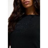 Picture of JUICY COUTURE WOMEN'S TOP DIAMANTE DOG CREST LONG SLEEVE BLACK 6