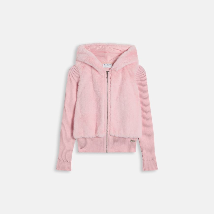 Picture of JUICY COUTURE WOMEN'S JACKET NAILA CONTRAST FUR ALMOND BLOSSOM