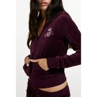 Picture of JUICY COUTURE WOMEN'S SWEATSHIRT SCRIPT REBELLE ROBYN HOODIE WINETASTING 4
