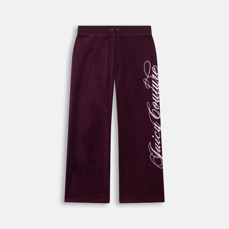 Picture of JUICY COUTURE WOMEN'S PANTS SCRIPT REBELLE OG STRAIGHT WINETASTING
