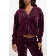 Picture of JUICY COUTURE WOMEN'S SWEATSHIRT ICCLE OLD GOTHIC HOODIE WINETASTING 5