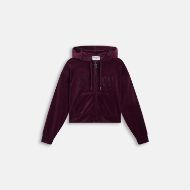 Picture of JUICY COUTURE WOMEN'S SWEATSHIRT ICCLE OLD GOTHIC HOODIE WINETASTING 1