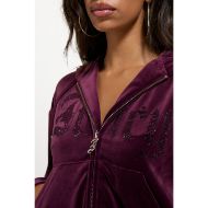 Picture of JUICY COUTURE WOMEN'S SWEATSHIRT ICCLE OLD GOTHIC HOODIE WINETASTING 7