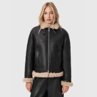 Снимка на ALLSAINTS ДАМСКО ЯКЕ LOREL SHEARLING FLYING JACKET BLACK/NATURAL 1