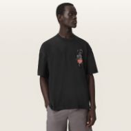 Снимка на ALLSAINTS МЪЖКА БЛУЗА SCIMITAR SHORT SLEEVE CREW WASHED BLACK 1
