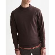 Снимка на SCOTCH&SODA МЪЖКИ ПУЛОВЕР SEASONAL CORE DROPPED SHOULDER MOCK NECK - RAISIN 4