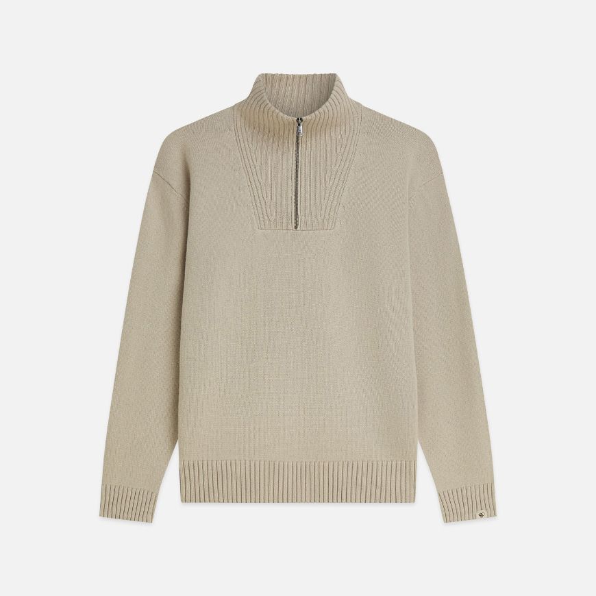 Снимка на SCOTCH&SODA МЪЖКИ ПУЛОВЕР TROYER ZIP WOOL-BLEND DROPPED SHOULDER - PURE CASHMERE