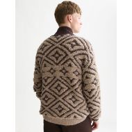 Снимка на SCOTCH&SODA МЪЖКИ ПУЛОВЕР JACQUARD WOOL-BLEND RELAXED FIT ZIP-THROUGH - WALNUT 5