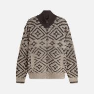 Снимка на SCOTCH&SODA МЪЖКИ ПУЛОВЕР JACQUARD WOOL-BLEND RELAXED FIT ZIP-THROUGH - WALNUT 1