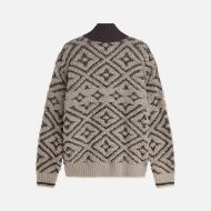 Снимка на SCOTCH&SODA МЪЖКИ ПУЛОВЕР JACQUARD WOOL-BLEND RELAXED FIT ZIP-THROUGH - WALNUT 2