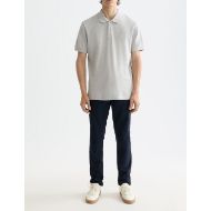 Picture of SCOTCH&SODA MEN'S CORE - LOGO PIQUE POLO GREY MELANGE 6