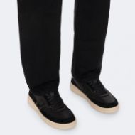 Снимка на ALLSAINTS MEN'S REGAN STRIPE CLASSIC BASKETBALL TRAINERS BLACK/CHALK WHITE 5