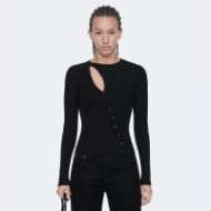 Снимка на ALLSAINTS ДАМСКИ ПУЛОВЕР CRUZ BUTTON THROUGH BLACK 1