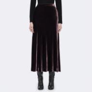Снимка на ALLSAINTS ДАМСКА ПОЛА NALIA VELVET MIDI SKIRT AUBERGINE 1