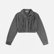 Снимка на OTP ДАМСКА РИЗА MONA PINSTRIPE CROPPED SHIRT GREY 1