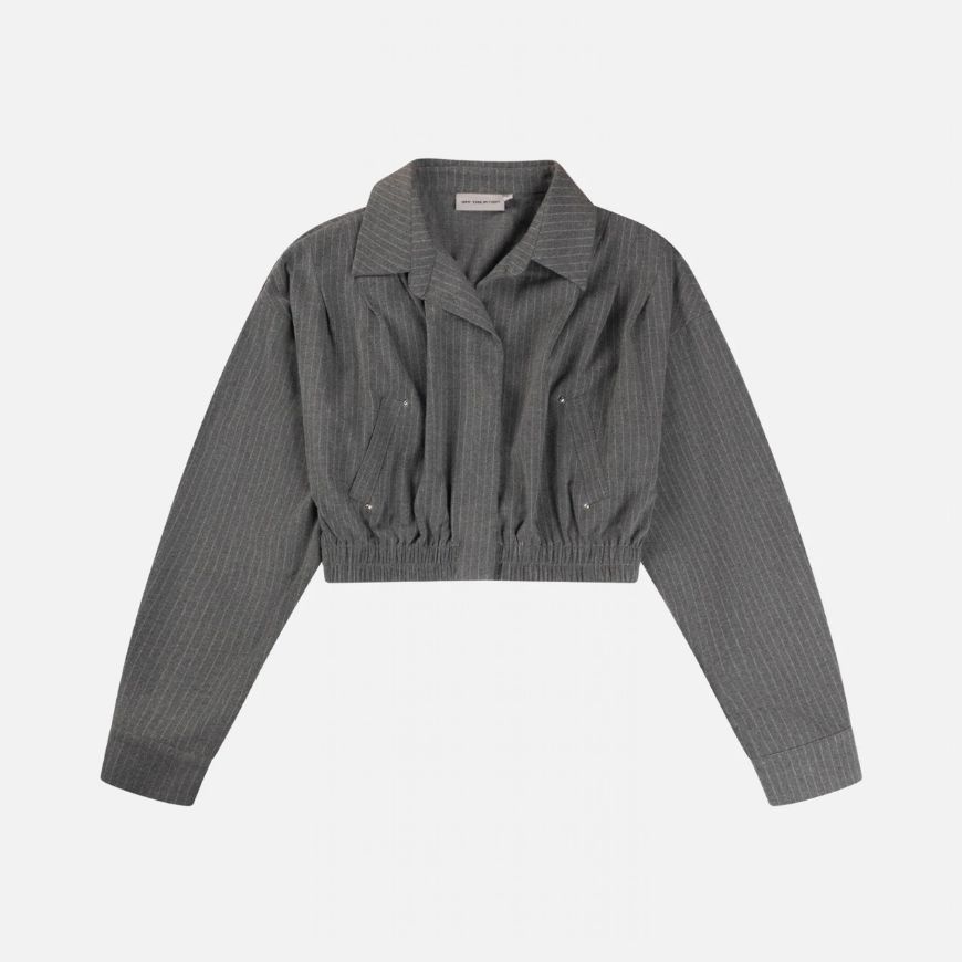 Снимка на OTP ДАМСКА РИЗА MONA PINSTRIPE CROPPED SHIRT GREY