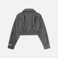 Снимка на OTP ДАМСКА РИЗА MONA PINSTRIPE CROPPED SHIRT GREY 2