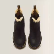 Снимка на DR. MARTENS ДАМСКИ ОБУВКИ 2976 LEONORE FAUX FUR LINED BURNISHED CHELSEA BOOTS BLACK 3