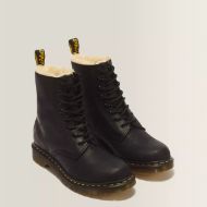 Снимка на DR. MARTENS ДАМСКИ ОБУВКИ 1460 SERENA FAUX FUR LINED LEATHER LACE UP BOOTS BLACK 2