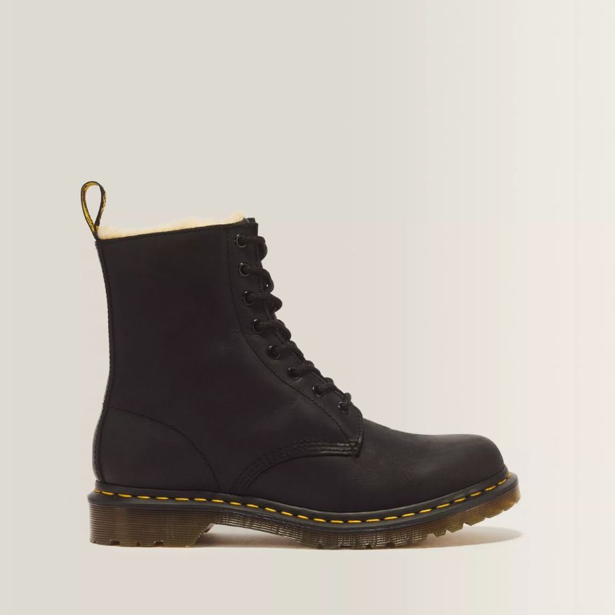 Снимка на DR. MARTENS ДАМСКИ ОБУВКИ 1460 SERENA FAUX FUR LINED LEATHER LACE UP BOOTS BLACK