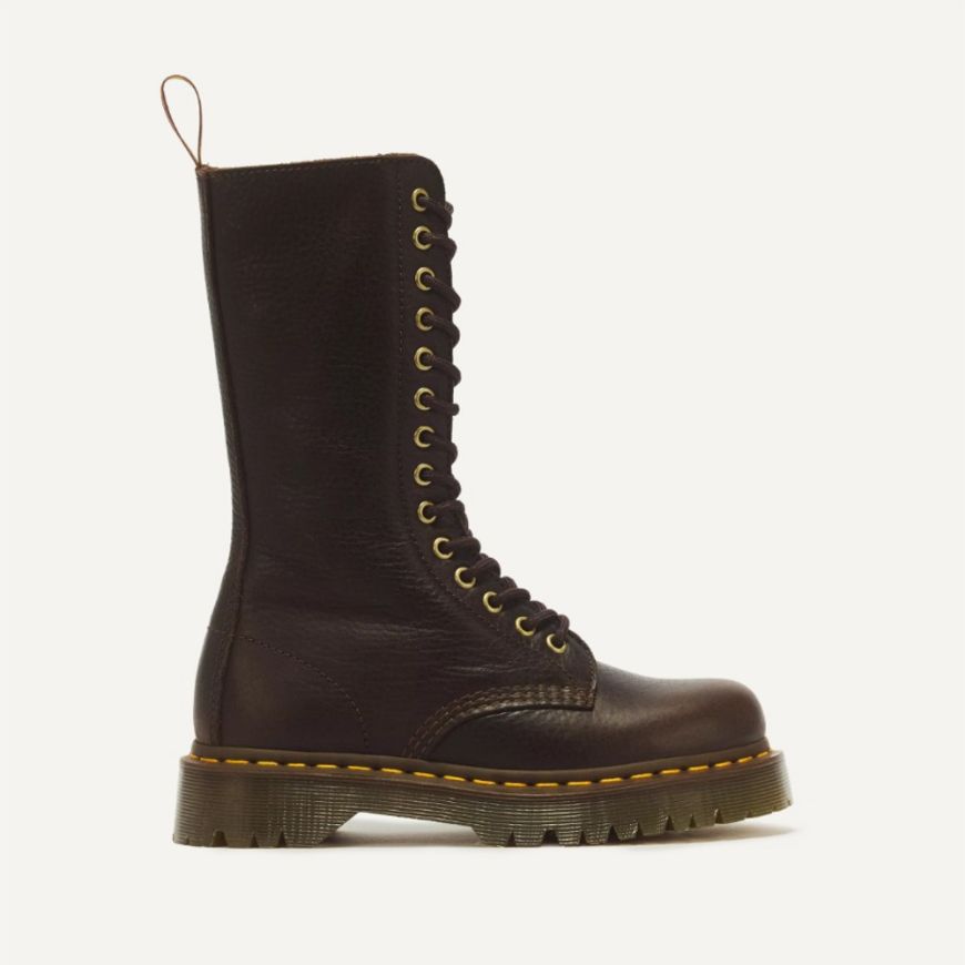 Снимка на DR. MARTENS ДАМСКИ ОБУВКИ 1B99 BEX 14 EYE AMBASSADOR LEATHER LACE UP BOOT DARK BROWN