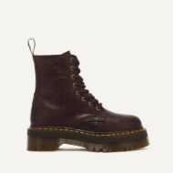 Снимка на DR. MARTENS ДАМСКИ ОБУВКИ  JADON FLORAL EMBOSS 8-EYE CRAZY HORSE LEATHER PLATFORM BOOTS CHERRY RED 1