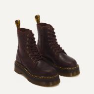 Снимка на DR. MARTENS ДАМСКИ ОБУВКИ  JADON FLORAL EMBOSS 8-EYE CRAZY HORSE LEATHER PLATFORM BOOTS CHERRY RED 2