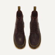 Снимка на DR. MARTENS ДАМСКИ ОБУВКИ  JADON FLORAL EMBOSS 8-EYE CRAZY HORSE LEATHER PLATFORM BOOTS CHERRY RED 3