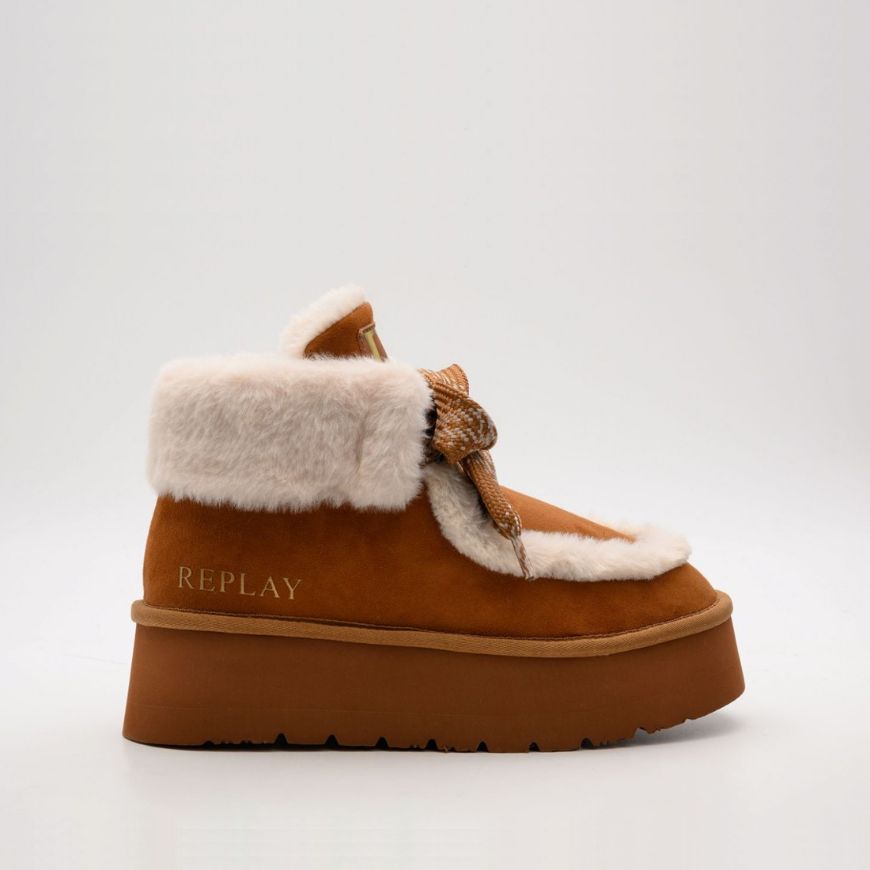 Снимка на REPLAY ДАМСКИ БОТУШИ CHIC BOW MID BOOTS BROWN