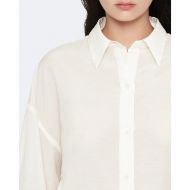 Снимка на ALLSAINTS ДАМСКА РИЗА ILANA TIE-WAIST RELAXED COTTON-BLEND SHIRT ECRU WHITE 7