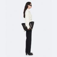 Снимка на ALLSAINTS ДАМСКА РИЗА ILANA TIE-WAIST RELAXED COTTON-BLEND SHIRT ECRU WHITE 5