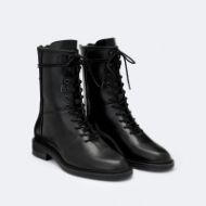Снимка на ALLSAINTS WOMEN'S MISTY BACK-ZIP LEATHER MILITARY BOOTS BLACK 2