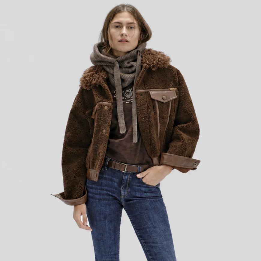 Снимка на GAS ДАМСКО ЯКЕ ANTEA ECO SHEARLING 4879 HOT FUDGE BROWN