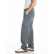 Picture of REPLAY MEN'S BRYEN REGULAR-FIT STRETCH FLOCK DENIM JEANS INDIGO/ECRU STRIPED 4