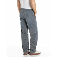 Picture of REPLAY MEN'S BRYEN REGULAR-FIT STRETCH FLOCK DENIM JEANS INDIGO/ECRU STRIPED 3