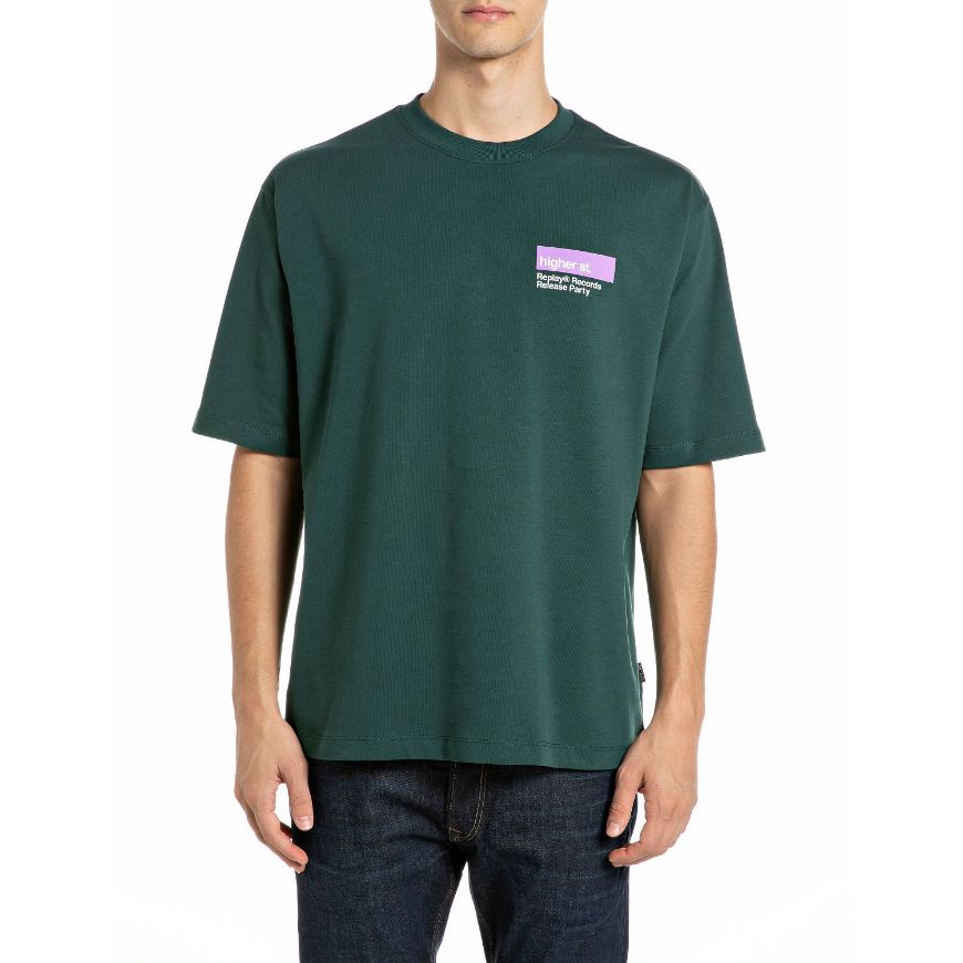 Picture of REPLAY MEN'S HIGHER ST. OVERSIZED T-SHIRT PONDEROSA PINE