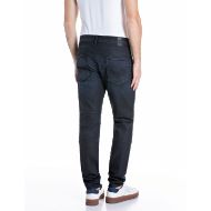 Picture of REPLAY MEN'S ARVYN SKINNY-FIT BLUE/BLACK STRETCH DENIM JEANS DARK BLUE 3